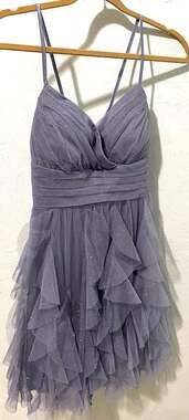 Pear Culture Lavender Glitter Tulle Corset Mini Dress Size 7/8 ZM20463